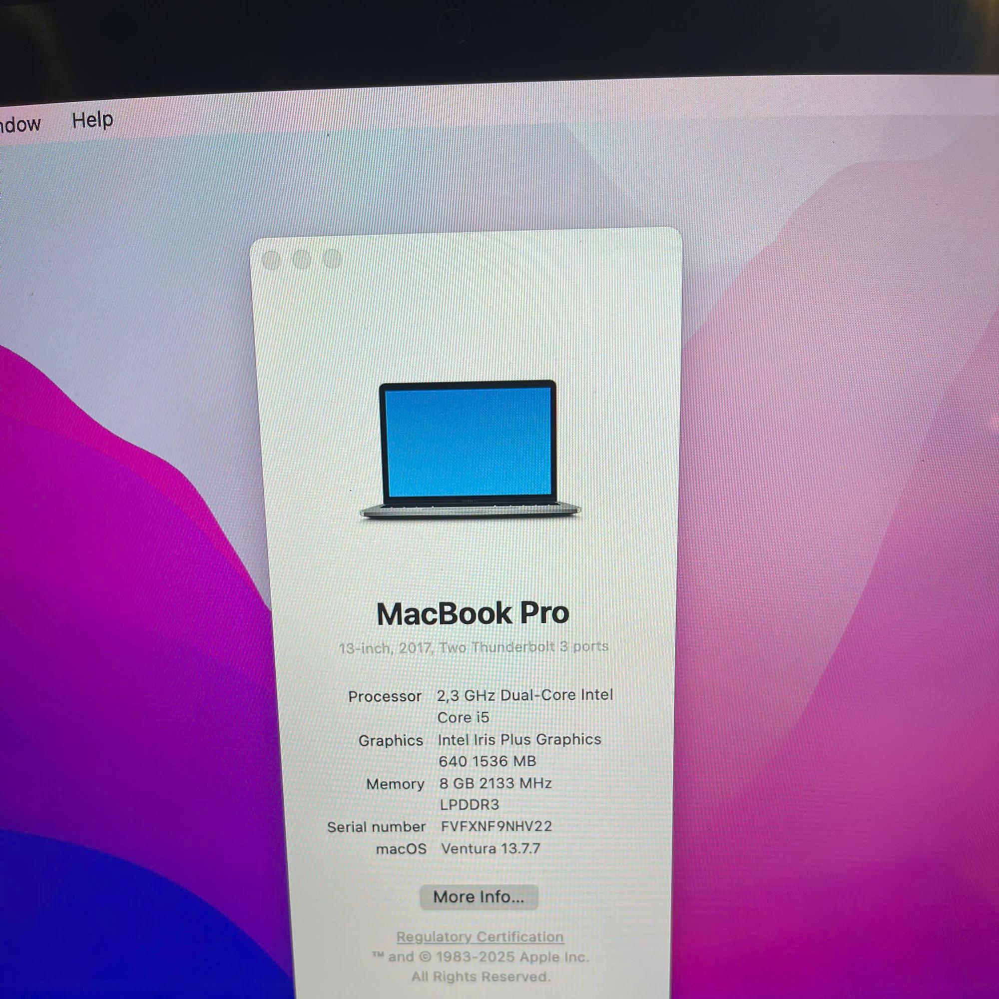 MacBook Pro 2017 Máy Đẹp Core i5 Ram 8GB 256GB SSD 13inch Retina-duoc-ban-tai-Vi Tính Kim Trân