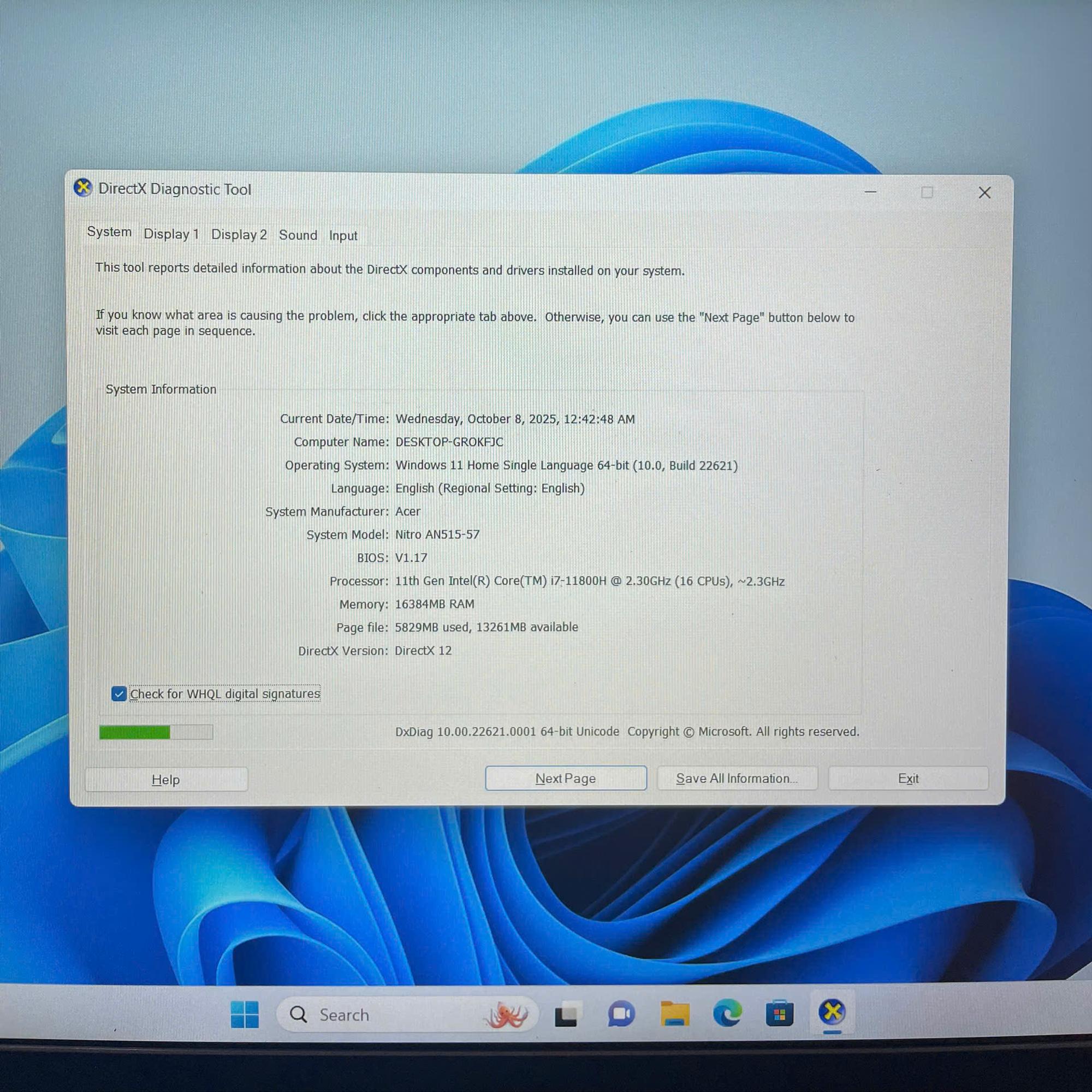 Acer Gaming i7 11th Ram 16GB 512GB SSD Card RTX 3050 Màn 15.6inch FHD 144hz-duoc-ban-tai-Vi Tính Kim Trân
