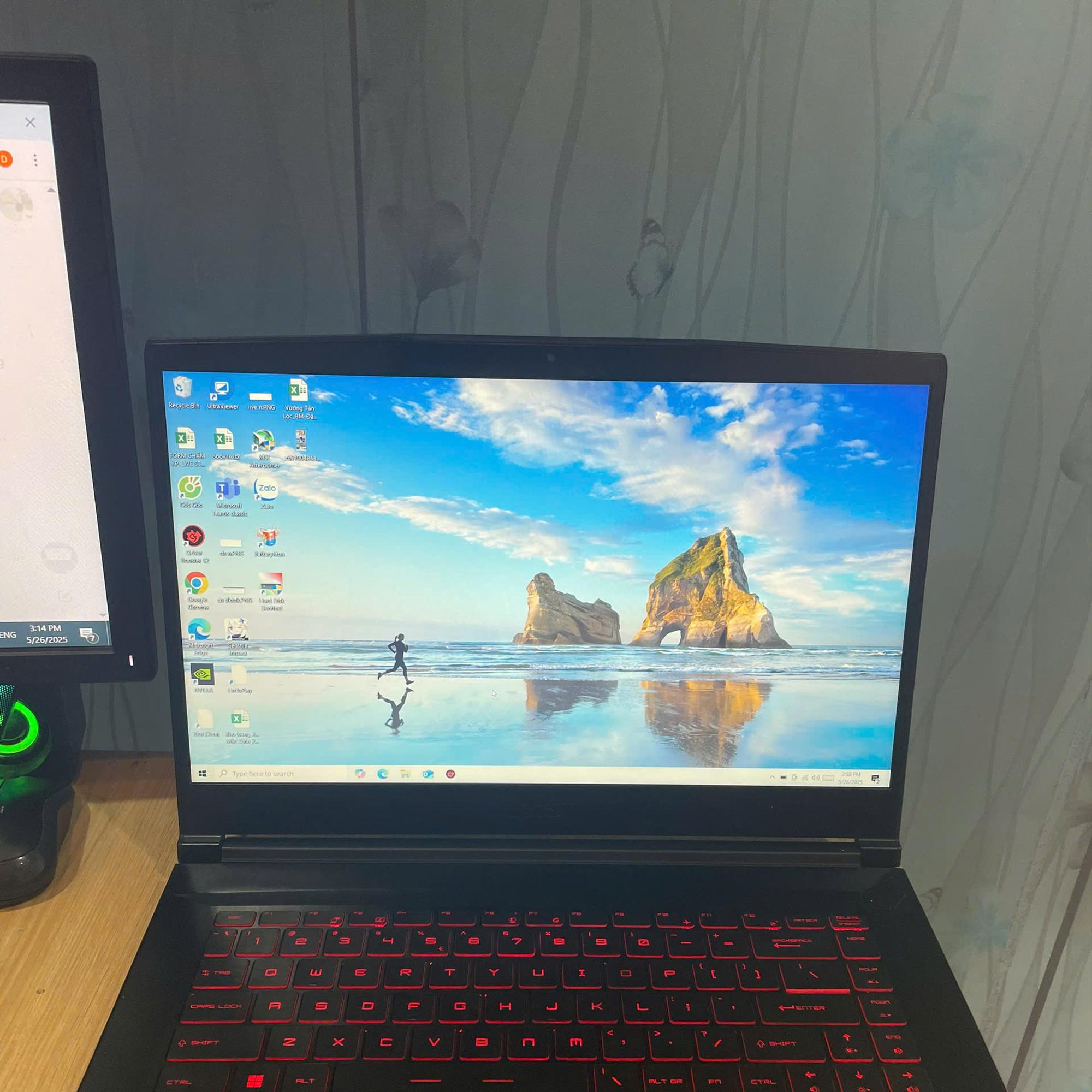 Laptop MSI Gaming i5 8th Ram 16GB 256GB SSD card GTX 1050Ti Màn 15.6inch FHD-duoc-ban-tai-Vi Tính Kim Trân