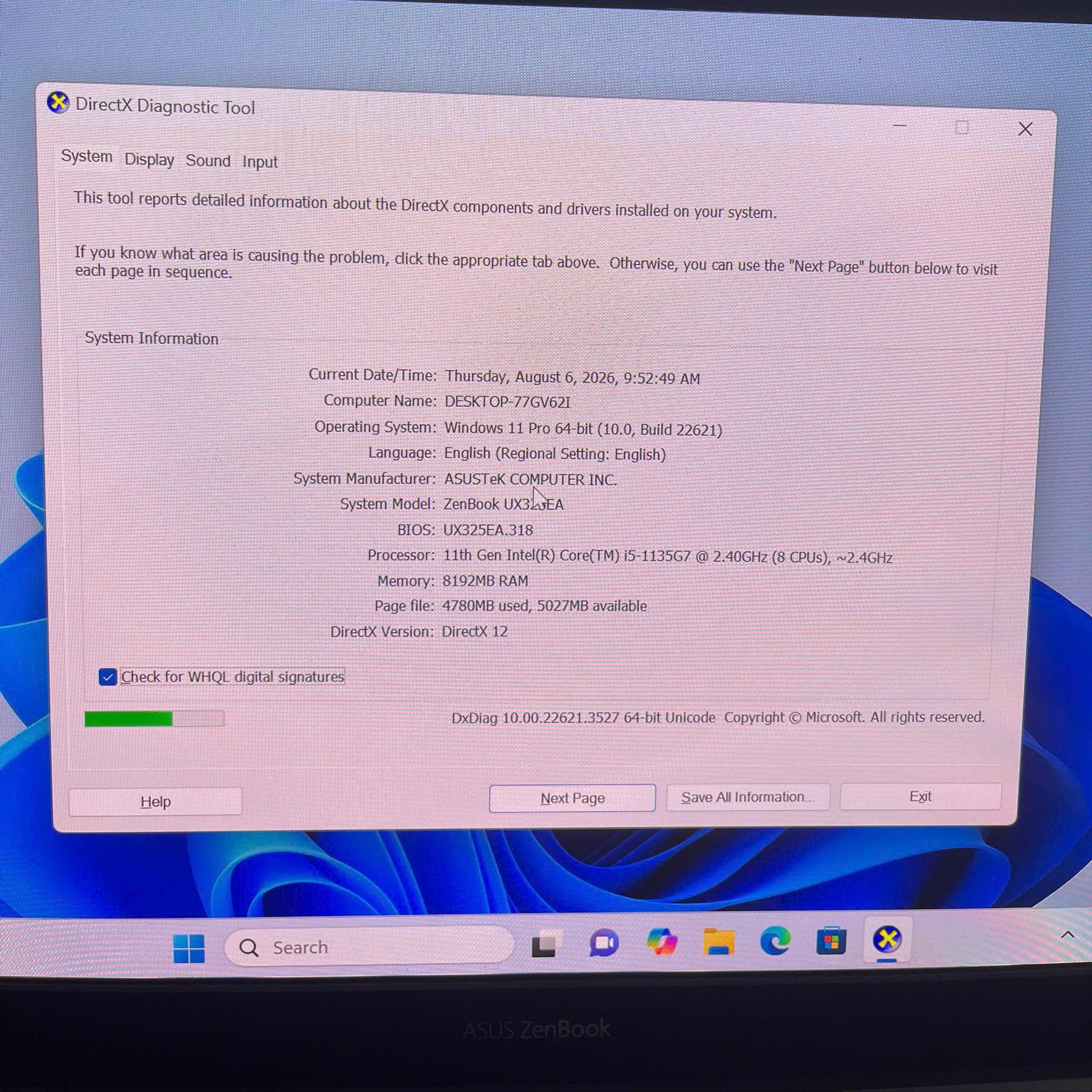 Asus Zenbook i5 11th Ram 8GB 256GB SSD Màn 13.3inch Oled-duoc-ban-tai-Vi Tính Kim Trân