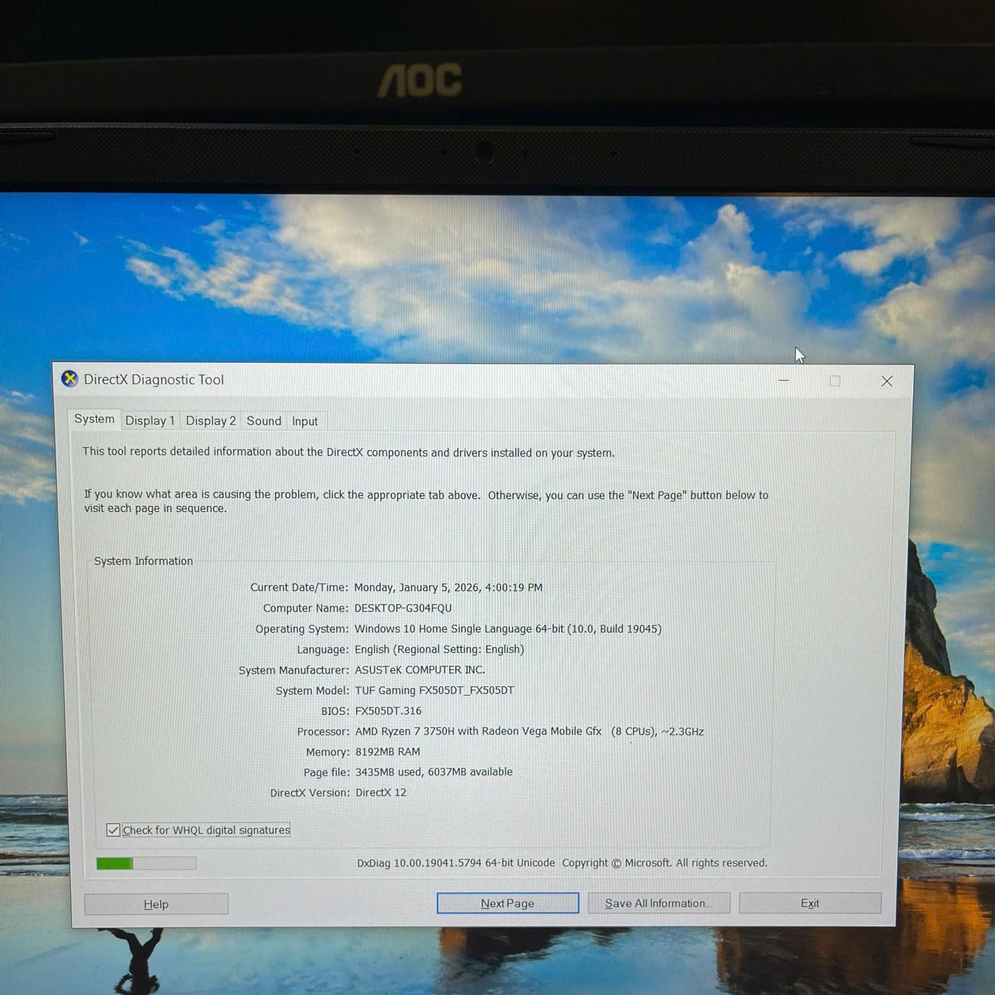 ASUS Tuf Ryzen 7 3750H Ram 8GB 512GB SSD CARD GTX 1650 Màn 15.6inch 120hz-duoc-ban-tai-Vi Tính Kim Trân