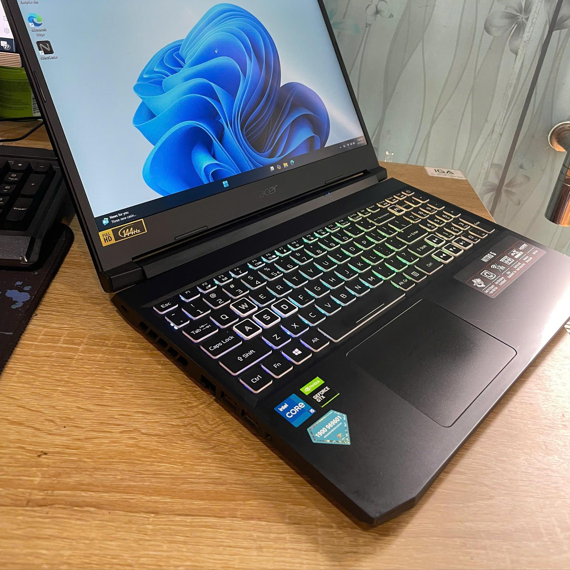 Acer Nitro i5 11th Ram 16GB 512GGB SSD Card rời GTX 1650 Màn 15.6inch FHD 144HZ-duoc-ban-tai-Vi Tính Kim Trân
