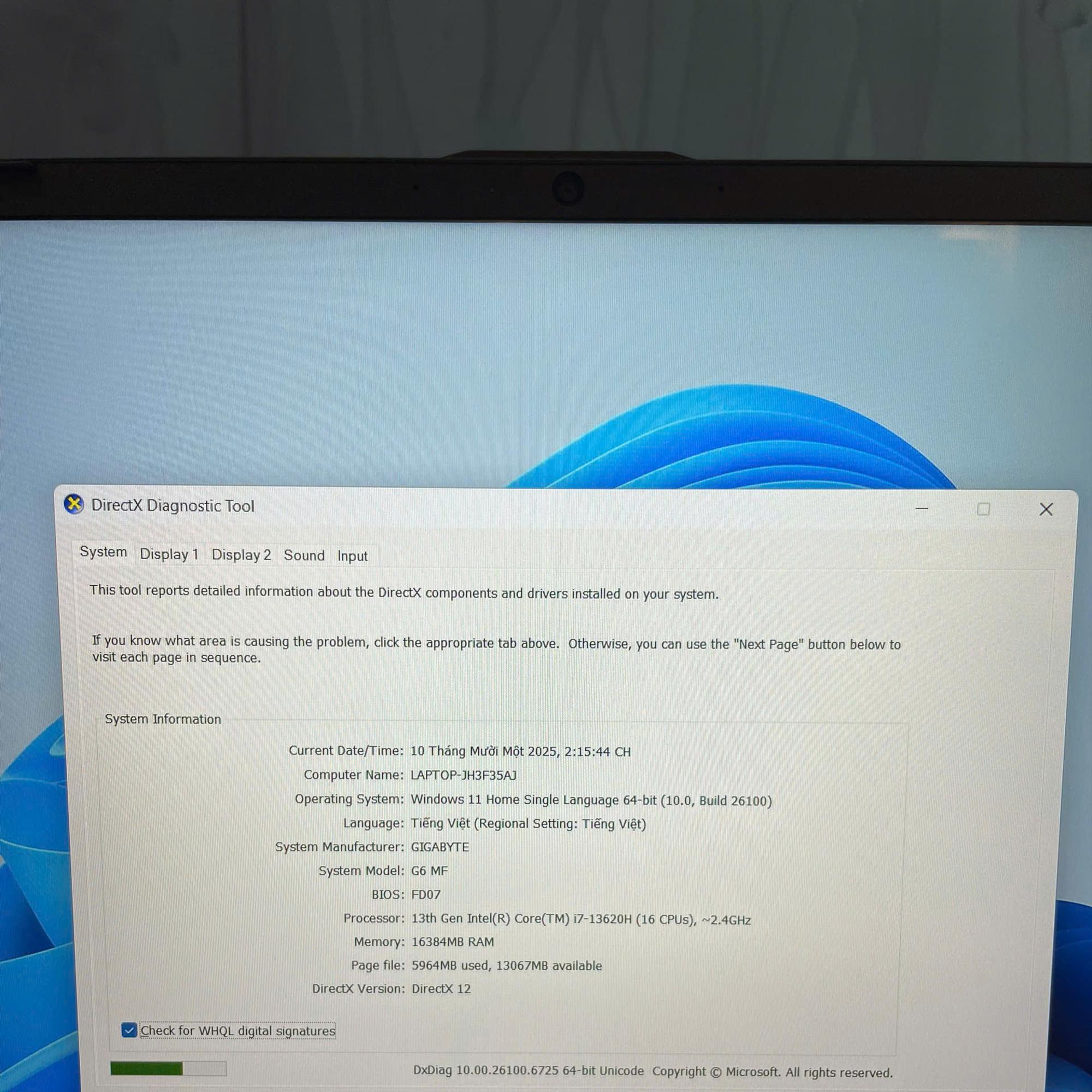 Gigabyte i7 13620H 16GB/512GB SSD Card RTX 4050 Màn 16inch 165hz. Máy siêu lướt Còn BH TGDĐ tới 19/10/2027-duoc-ban-tai-Vi Tính Kim Trân