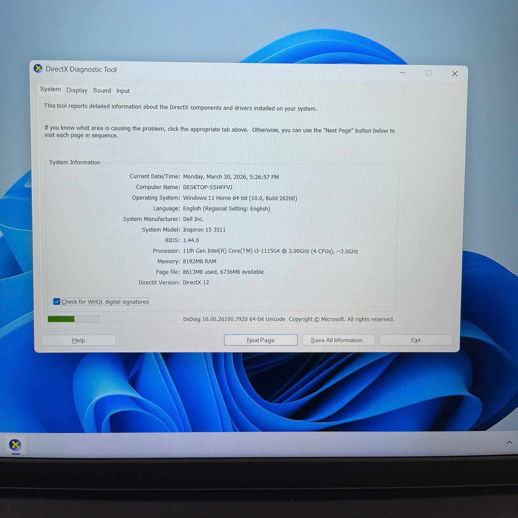 Dell i3 11th Ram 8GB 256GB SSD Màn 15.6inch FHD.-duoc-ban-tai-Vi Tính Kim Trân