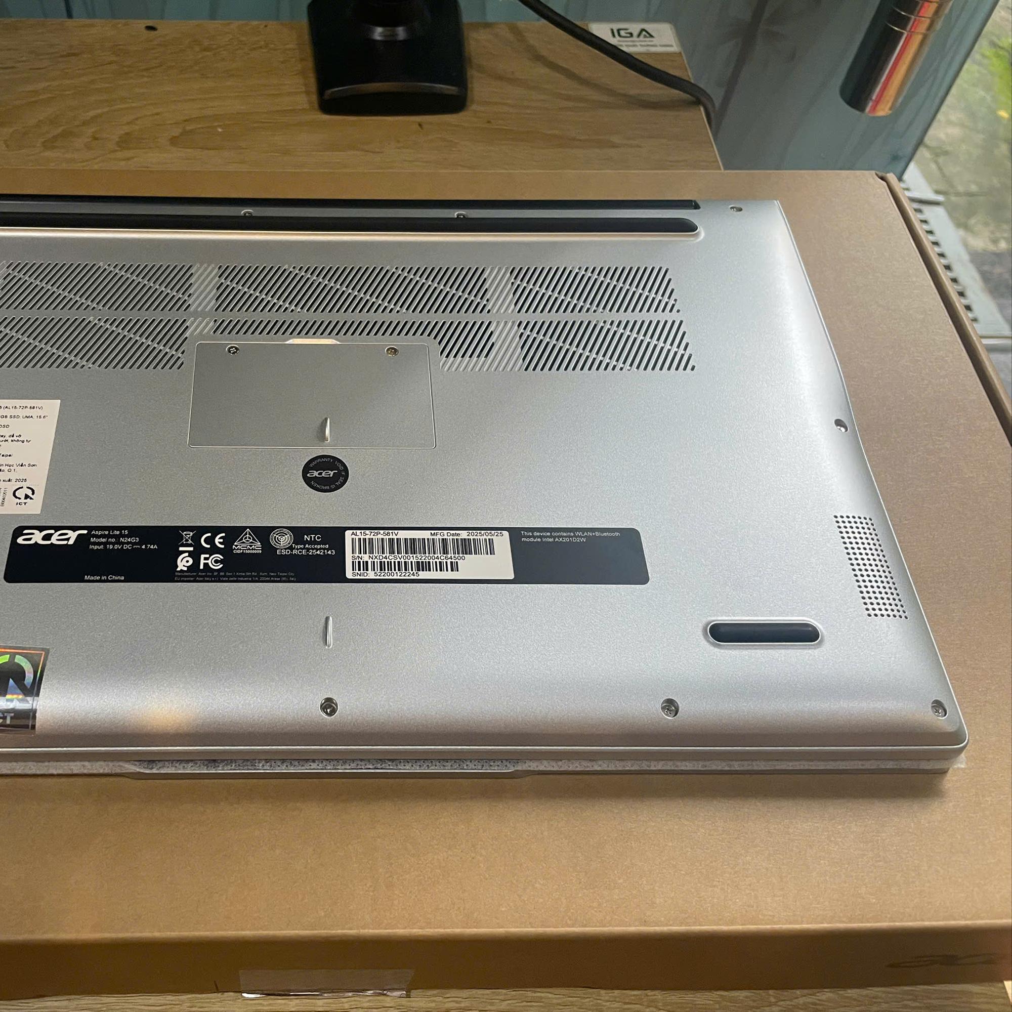 Acer i5 13th Ram 16GB 512GB SSD Màn 15.6inch FHD IPS Máy New-duoc-ban-tai-Vi Tính Kim Trân