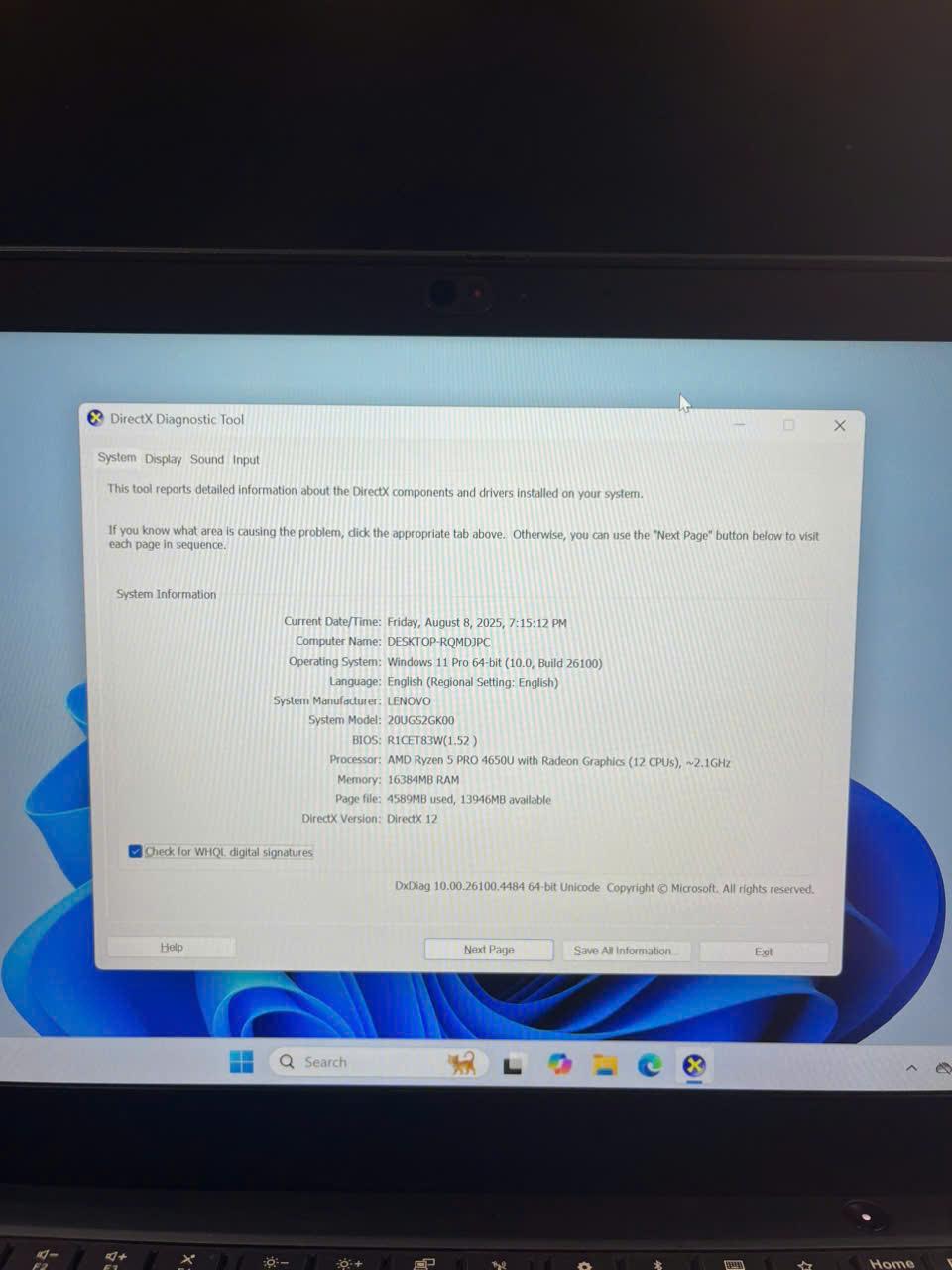 Lenovo Thinkpad Ryzen 5 Pro 4650U  RAM 16GB 512GB SSD MÀN hình 13.3inch FHD-duoc-ban-tai-Vi Tính Kim Trân