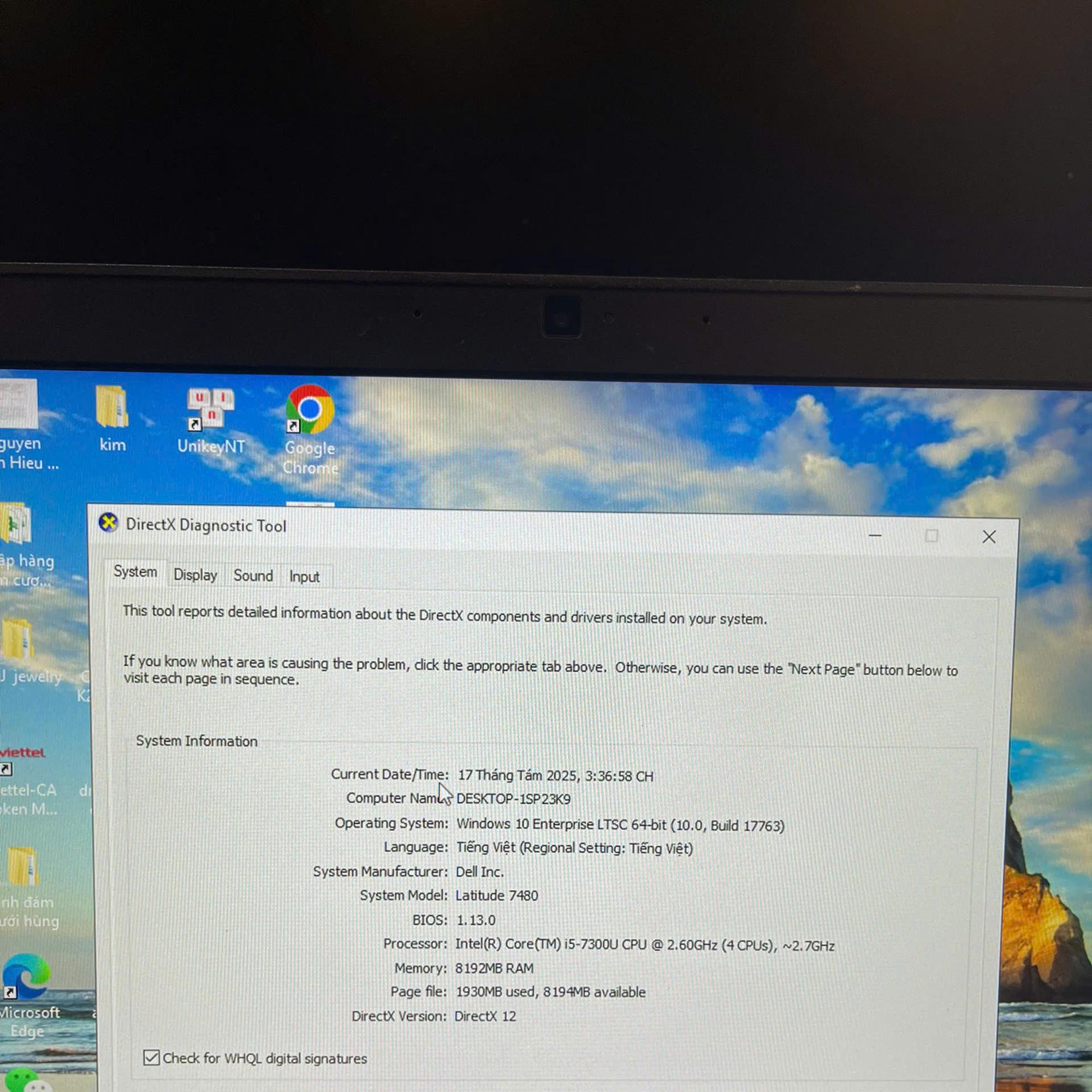 Dell i5 7th Ram 8GB 256GB SSD MÀN 14INCH FHD-duoc-ban-tai-Vi Tính Kim Trân