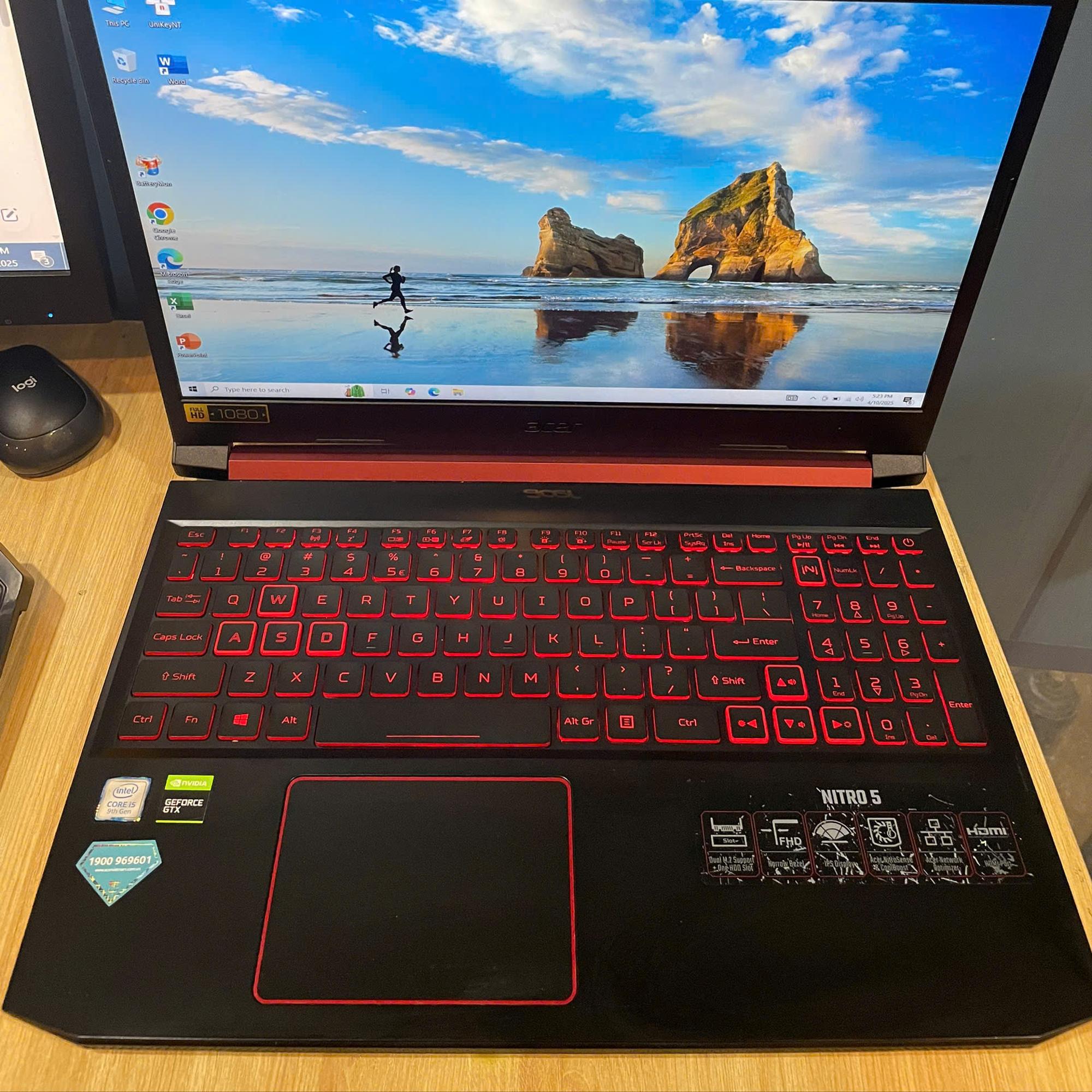 Acer Nitro i5 9Th 16gb 512gb Card GTX1050-duoc-ban-tai-Vi Tính Kim Trân