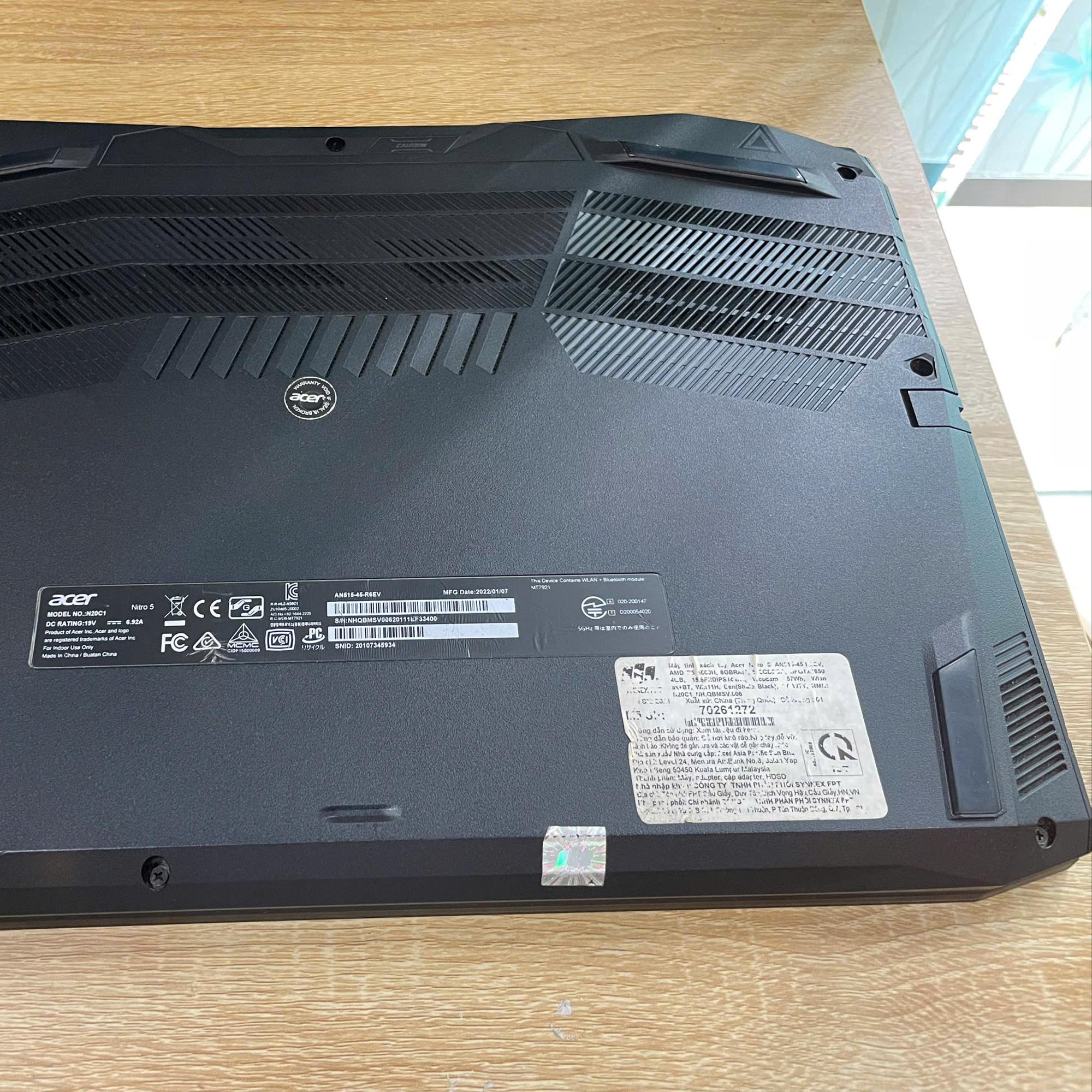 Acer Ryzen 5 5600H Ram 8GB 512GB SSD Card GTX 1650 Màn 15.6inch 144Hz-duoc-ban-tai-Vi Tính Kim Trân