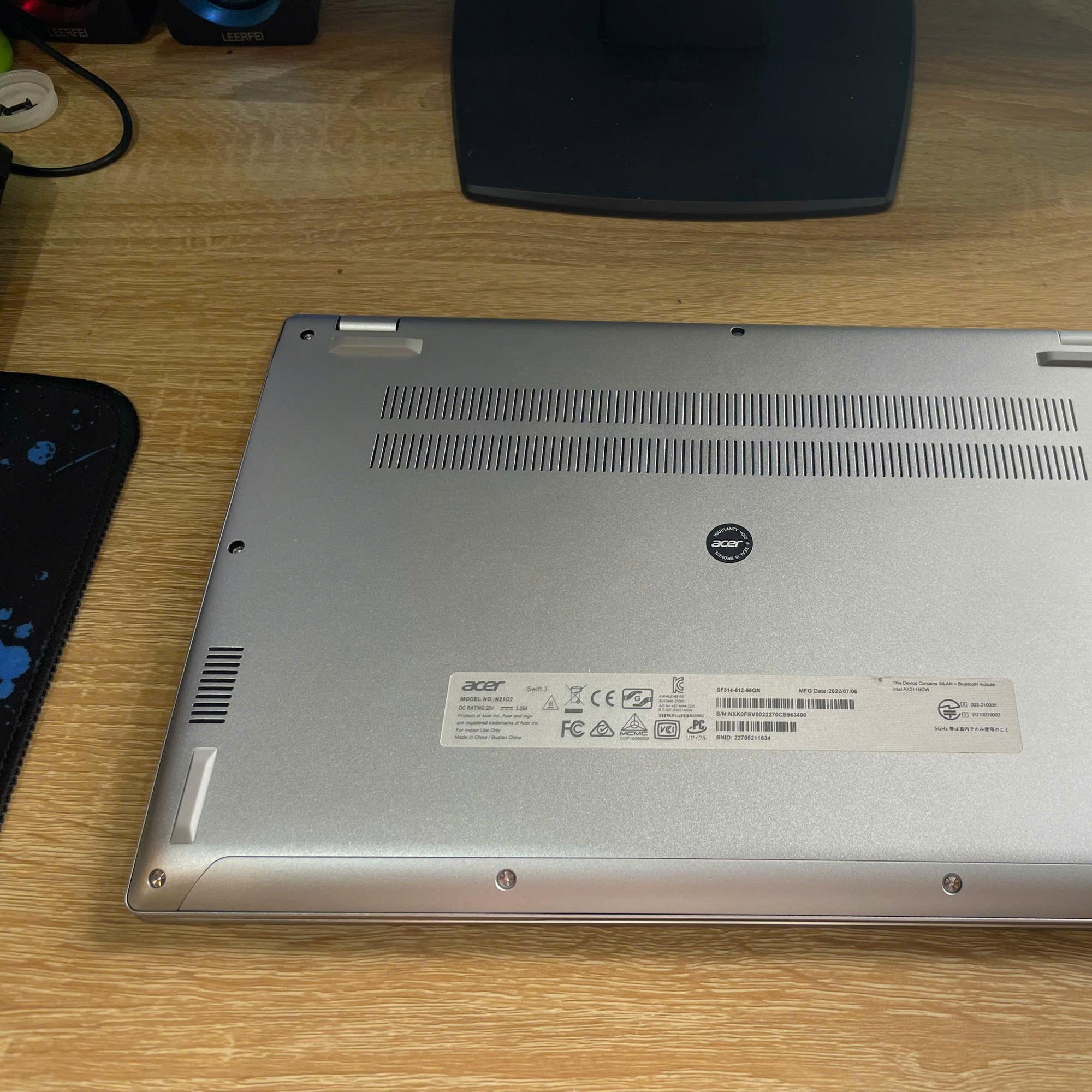 Acer Core i5 12th Ram 16GB 512GB SSD 14inch 2k Full Box-duoc-ban-tai-Vi Tính Kim Trân
