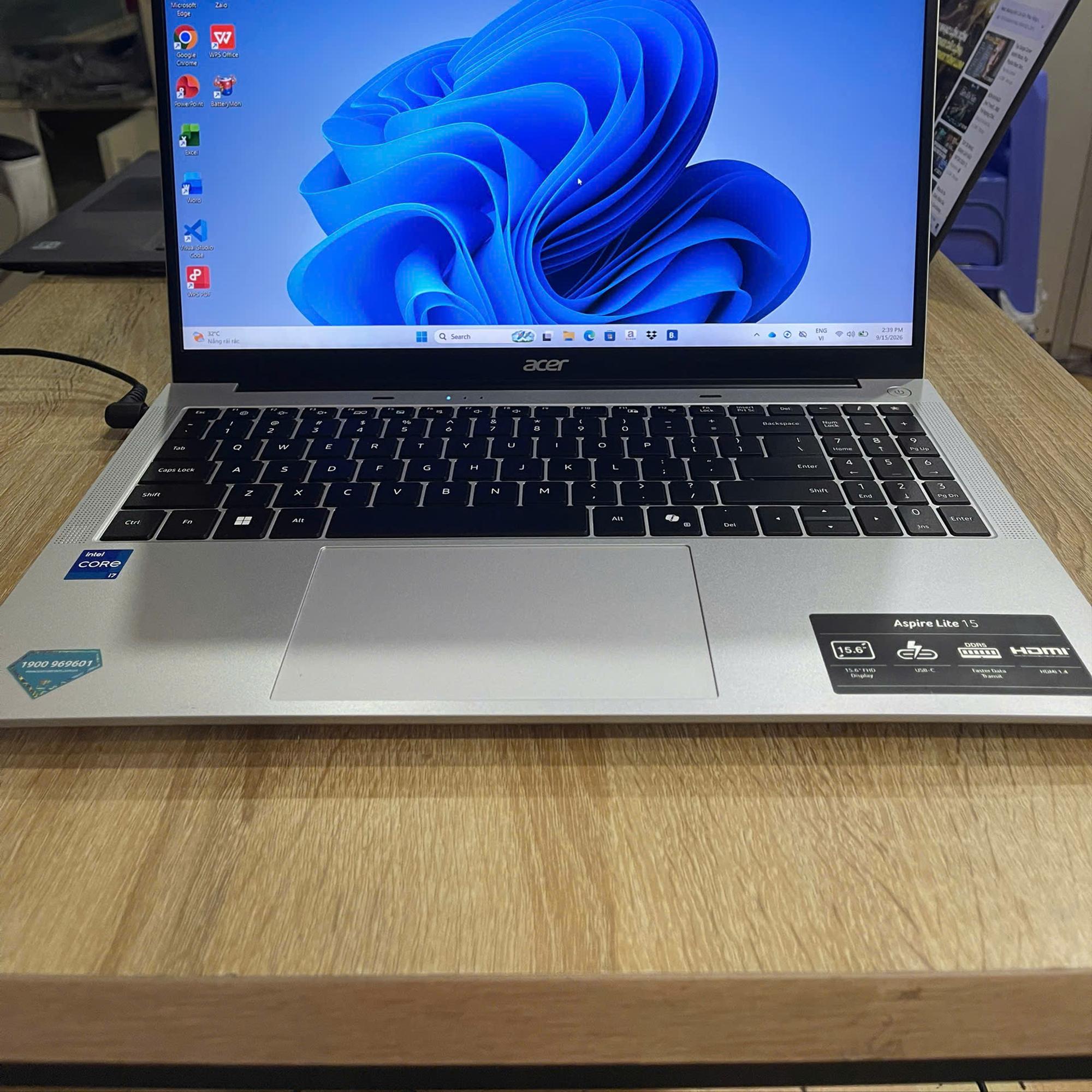 Acer i7 13th Ram 8GB D5 512GB NVMe Màn 15.6inch FHD. BH 11/2026-duoc-ban-tai-Vi Tính Kim Trân