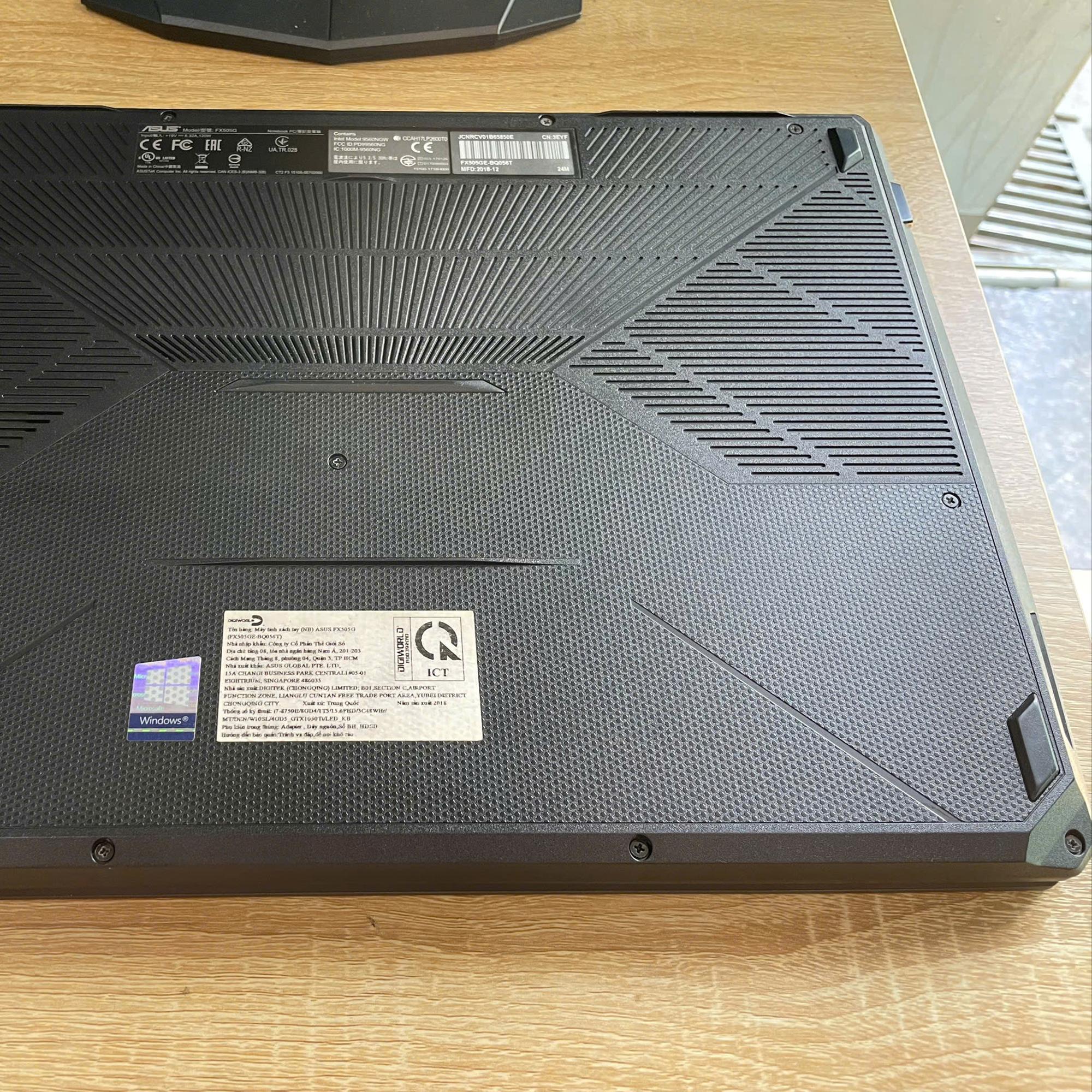 Asus TUF i7 8th Ram 8GB 256GB SSD Card GTX 1050Ti Màn 15.6inch FHD IPS-duoc-ban-tai-Vi Tính Kim Trân