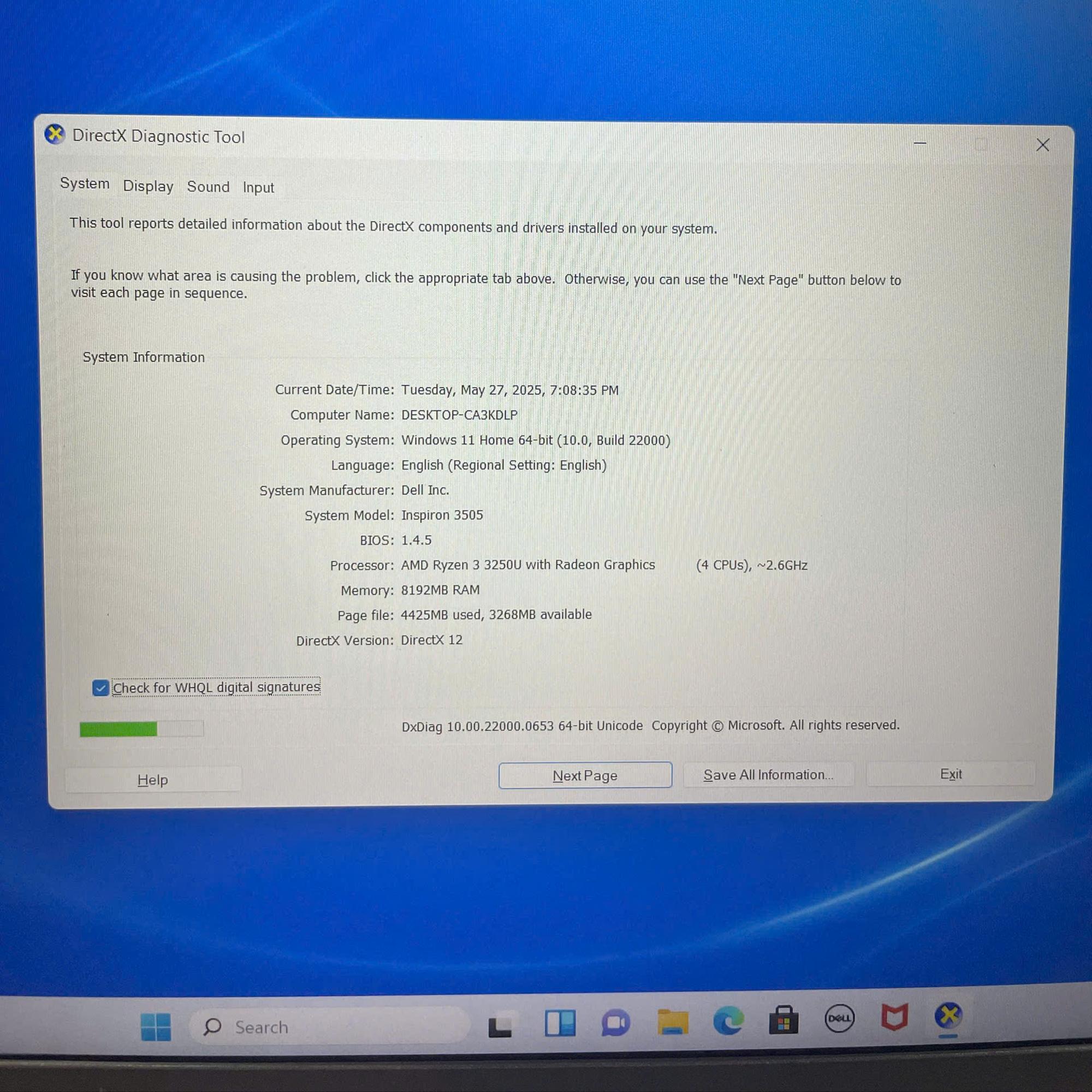 laptop Dell Ryzen 3 3250u Ram 8GB 256GB SSD Máy đẹp keng full box-duoc-ban-tai-Vi Tính Kim Trân
