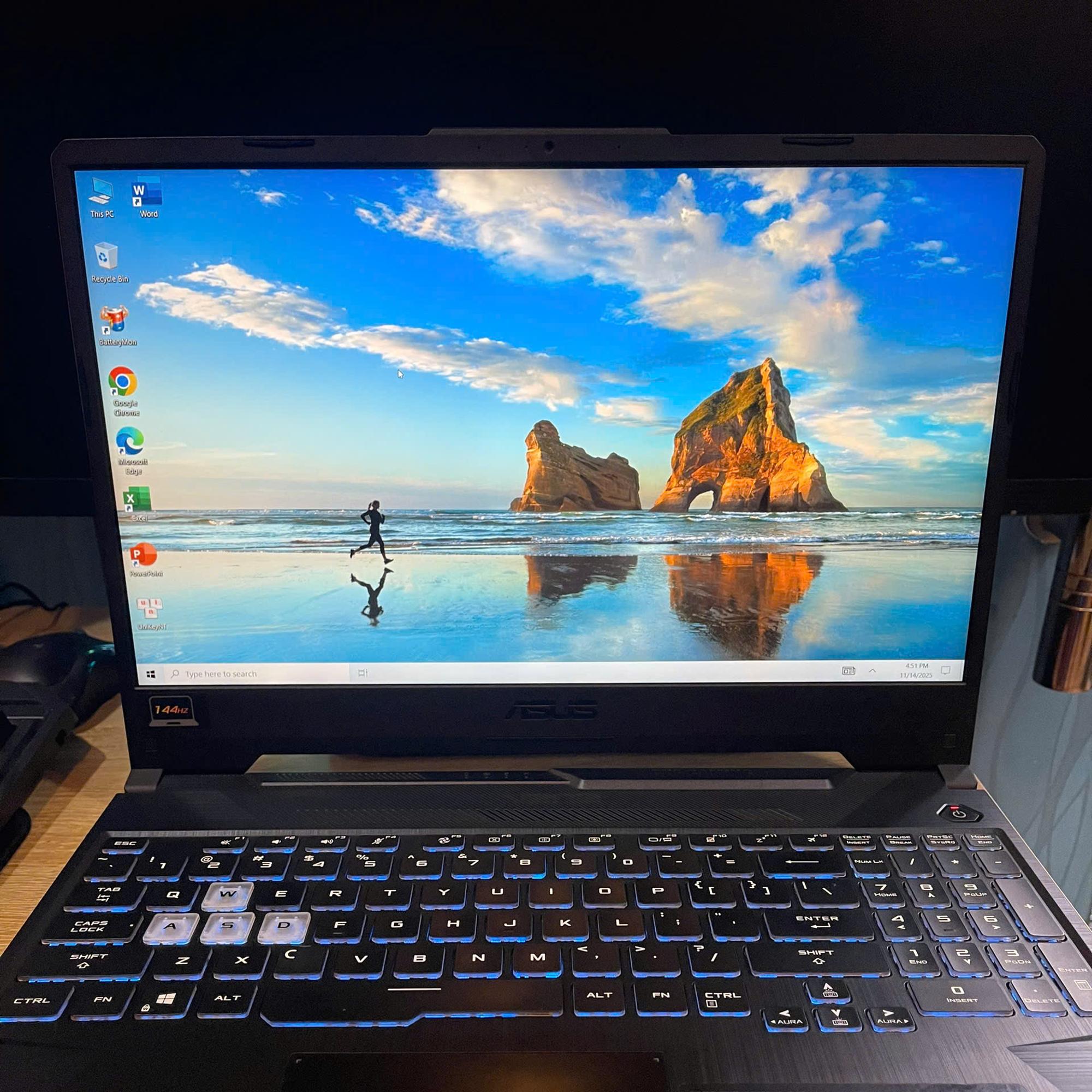 Asus Tuf i5 10th Ram 16GB 512GB SSD Card GTX 1650 Màn 15.6inch FHD 144Hz-duoc-ban-tai-Vi Tính Kim Trân