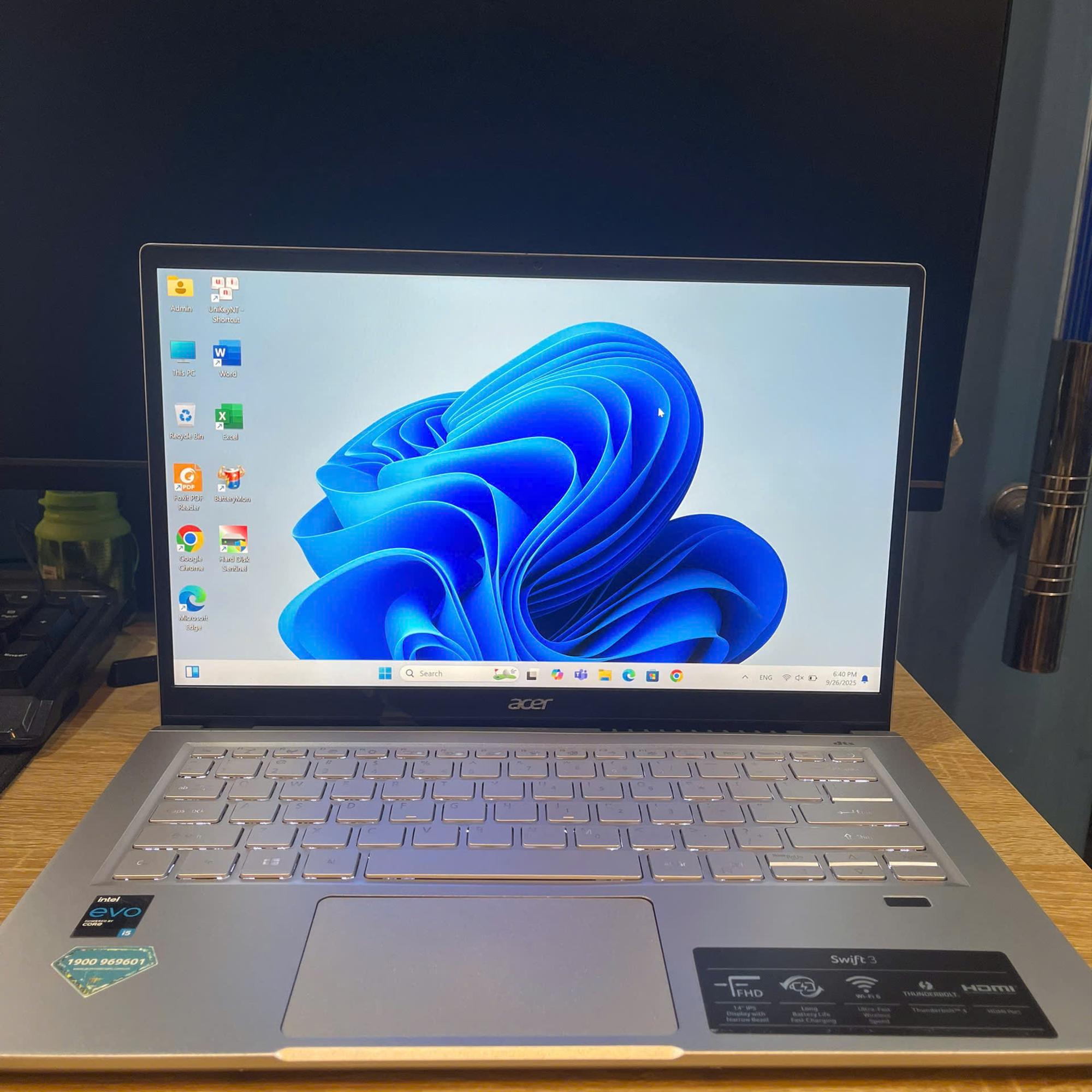 Acer i5 11th Ram 16GB SSD 512GB Màn 14inch FHD-duoc-ban-tai-Vi Tính Kim Trân