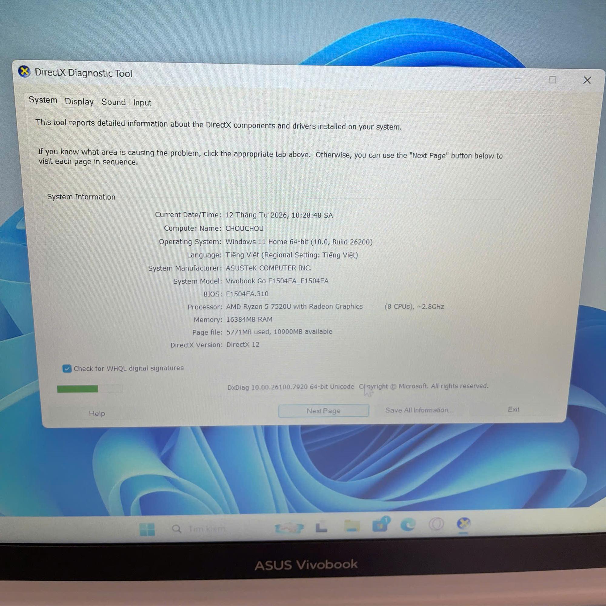 Asus Ryzen 5 7520u 16/512GB SSD Màn 15.6inch FHD. BH Hãng tới 12/2026-duoc-ban-tai-Vi Tính Kim Trân