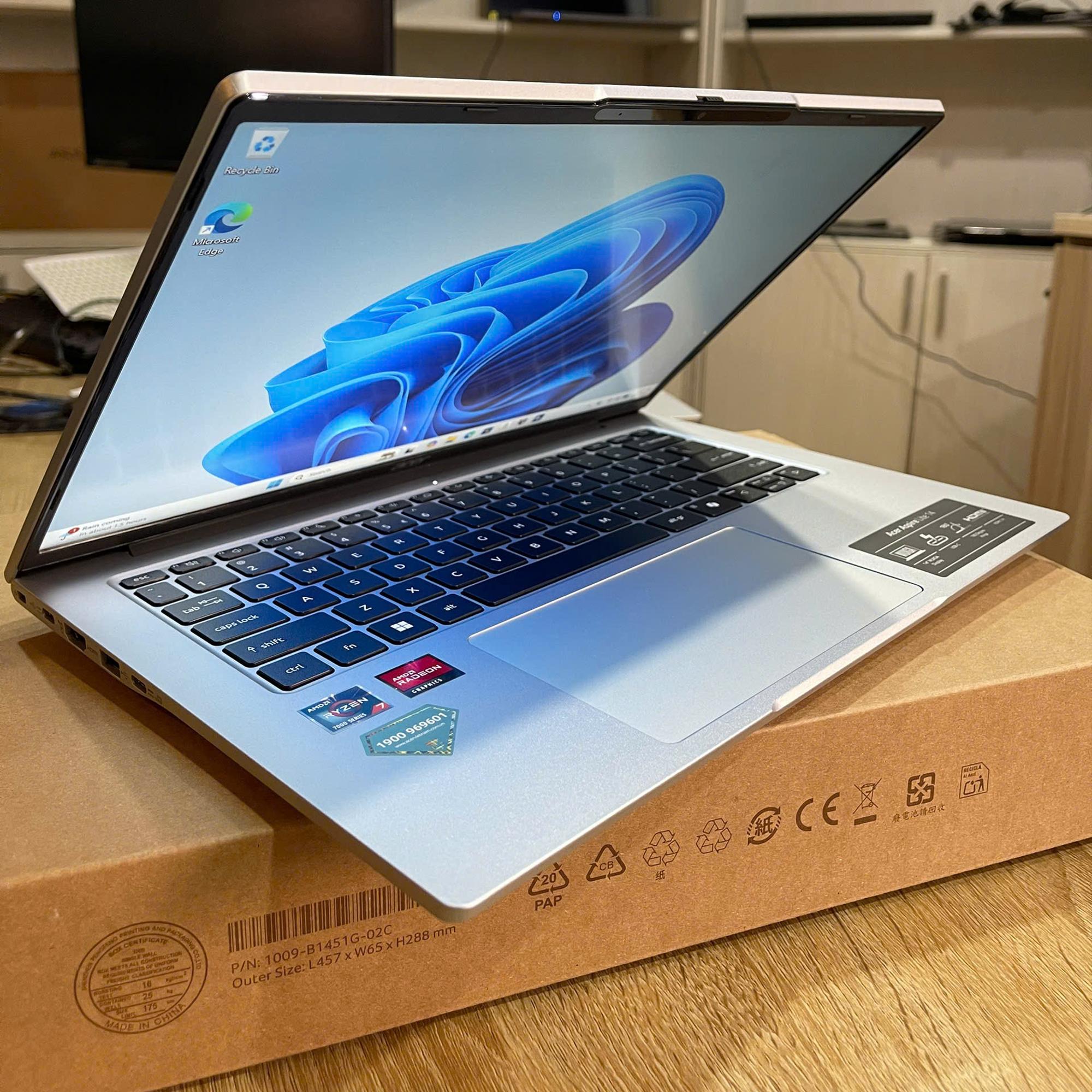 Acer Ryzen 7 7730U Ram 8GB 512GB NVMe Màn 14inch FHD IPS. Máy New Full Box BH 12 tháng 🔥-duoc-ban-tai-Vi Tính Kim Trân