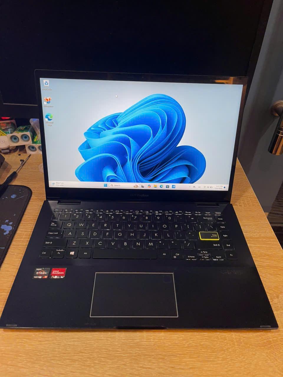 ASUS VIVOBOOK Ryzen 5 5500u Ram 8GB 512GB SSD Màn 14inch FHD cảm ứng 360-duoc-ban-tai-Vi Tính Kim Trân