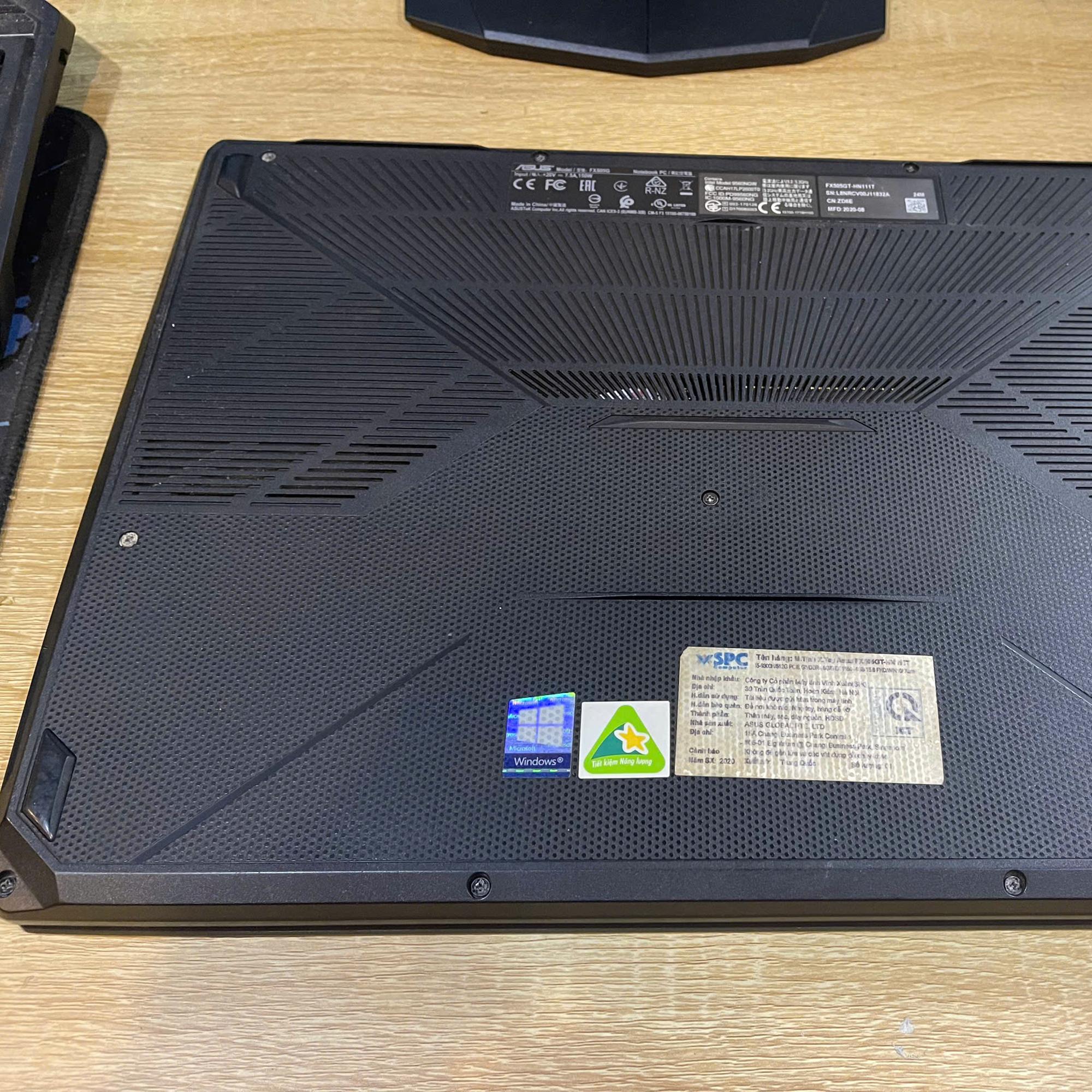 Asus Tuf Ryzen 7 3750H Ram 8GB 512GB SSD CARD GTX 1650 Màn 15.6inch 144hz Ngoại hình 98%-duoc-ban-tai-Vi Tính Kim Trân