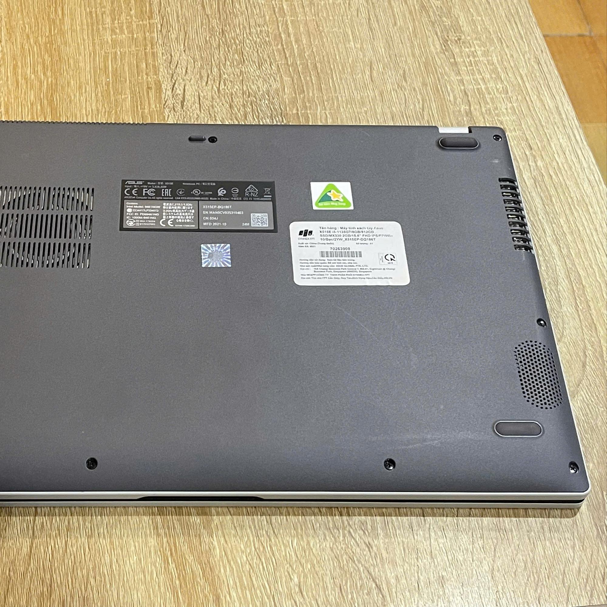 Asus i5 11th Ram 8GB 512GB SSD Card MX330 Màn 15.6inch FHD.-duoc-ban-tai-Vi Tính Kim Trân