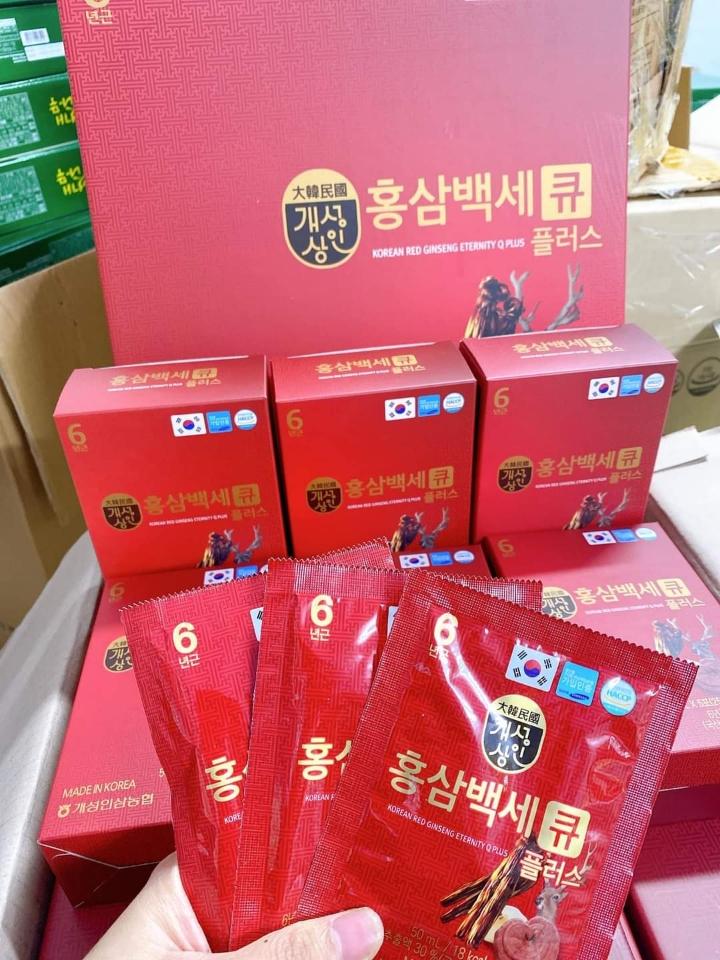 Nước sâm Q Plus 30 gói * 50ml-duoc-ban-tai-Cao Thu. Hàn Quốc Mix Shop