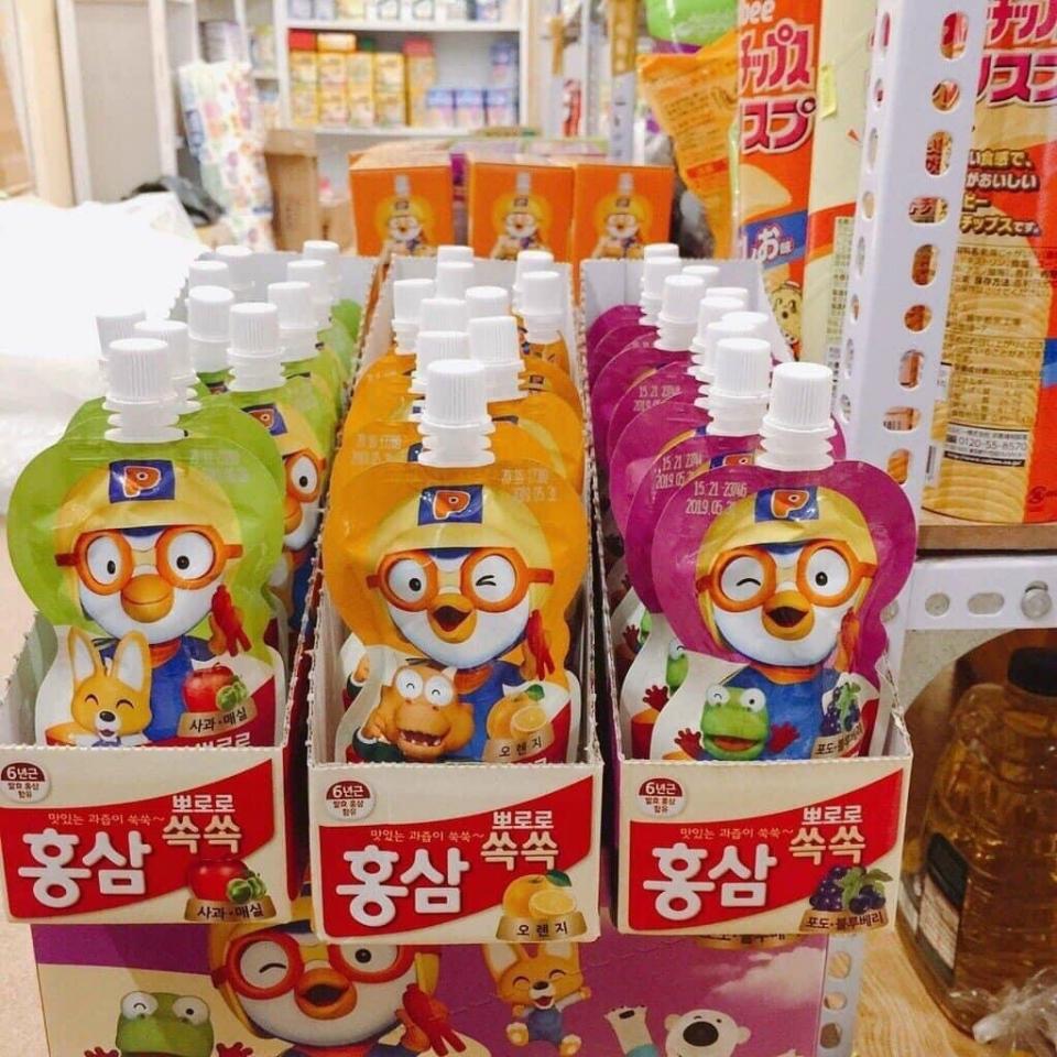 Nước sâm trái cây Pororo 10 gói * 100ml-duoc-ban-tai-Cao Thu. Hàn Quốc Mix Shop