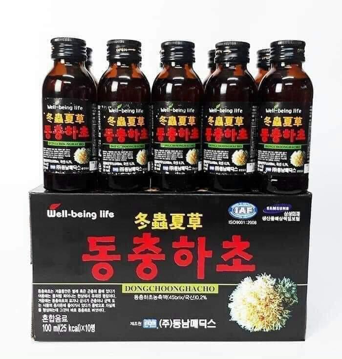 Nước đông trùng hộp 10 chai * 100ml-duoc-ban-tai-Cao Thu. Hàn Quốc Mix Shop
