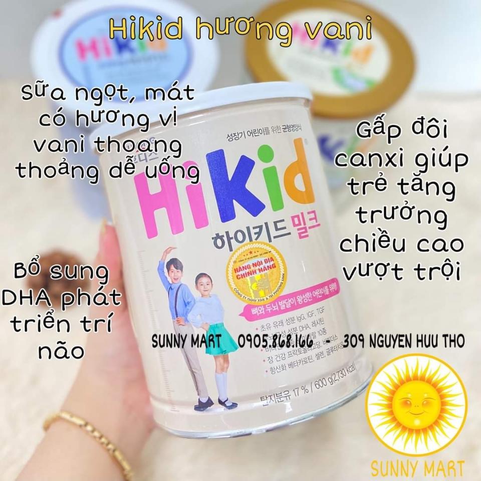 Sữa Hikid Vani-duoc-ban-tai-Cao Thu. Hàn Quốc Mix Shop