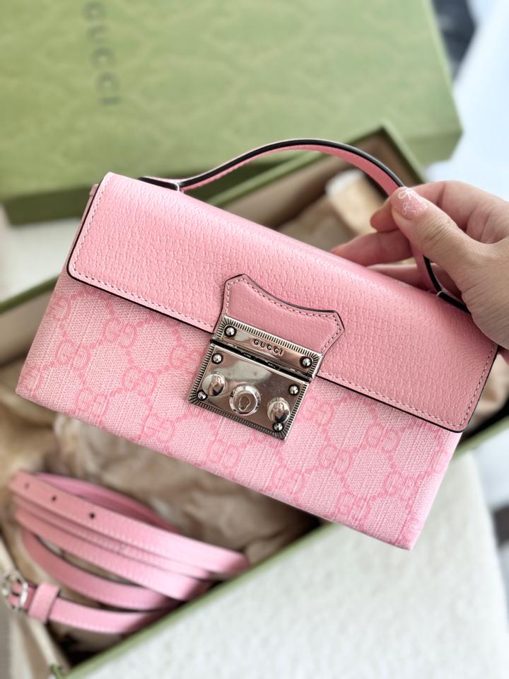 GUCCI OPHIDIA MINI HANDLE PINK Like new full box check (652683-0416)-duoc-ban-tai-PML