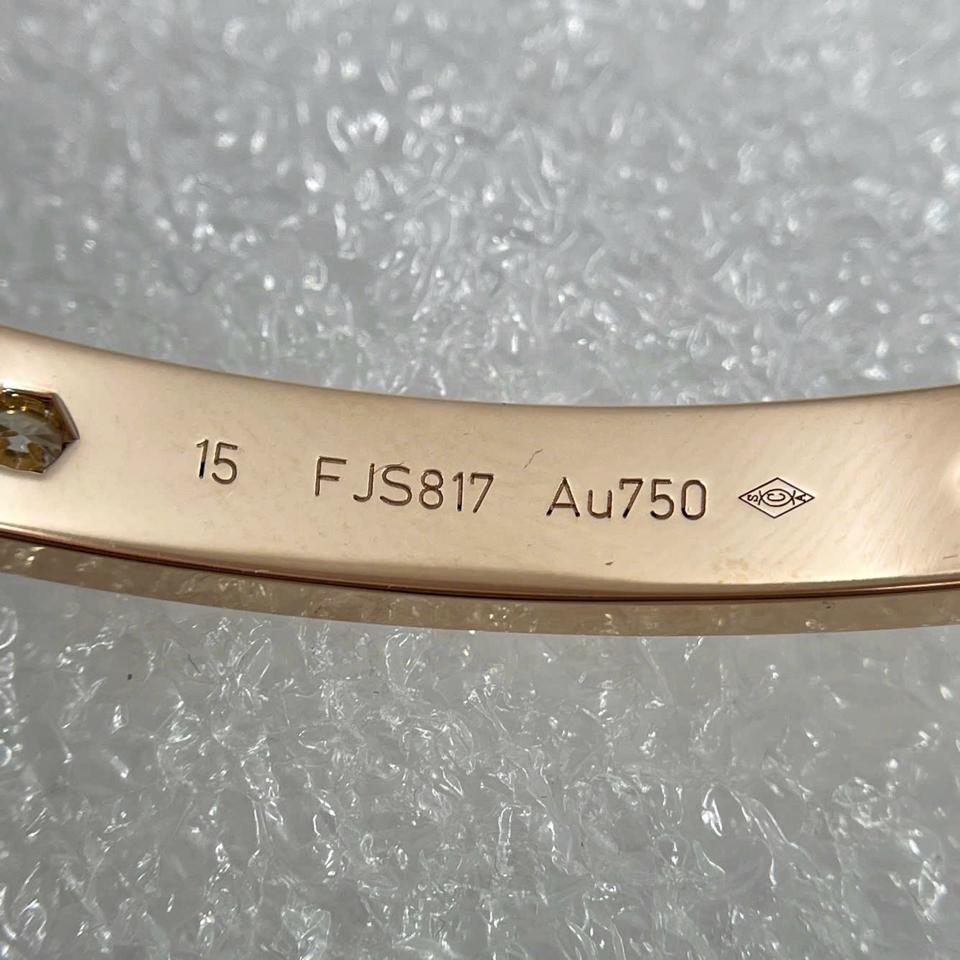 CARTIER LOVE BRACELET - RG - 15 - 4dia - Full box certi ( 09/05/2018 HK FJS817)-duoc-ban-tai-PML
