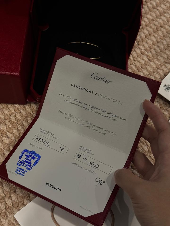 Vòng CARTIER Juste un Clou  Diamond - Rosegold  - Size 15 - Full box bill certificate 2022 Like new (10/01/2022_RFC246)-duoc-ban-tai-PML