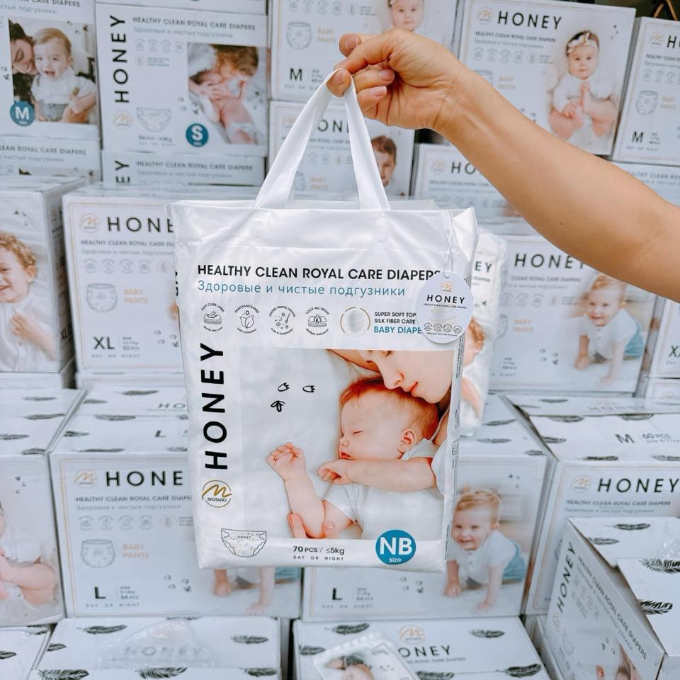 Bỉm honey NB dán -duoc-ban-tai-BỈM HOAN BEE