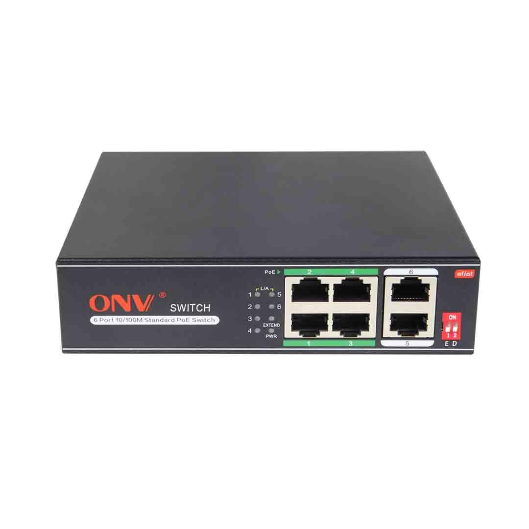 Switch Poe 4 port ONV H1064PLS 10/100M 6-port AI PoE switch-duoc-ban-tai-Camera Máy Tính Tân Xuân