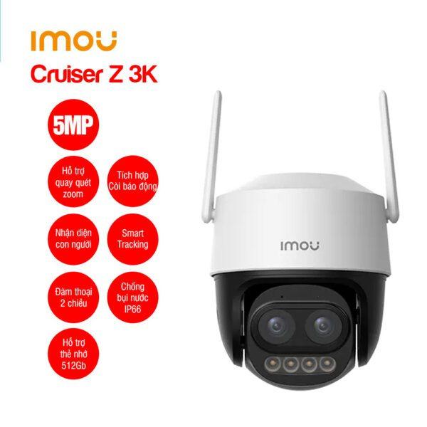 Camera Wifi quay quét zoom IPC-S7DP-5M0WEZ IMOU Cruiser Z 3K zoom 12x-duoc-ban-tai-Camera Máy Tính Tân Xuân