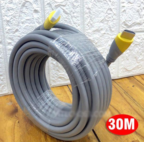 Cáp HDMI 30m Arigatoo chính hãng, dây dày, xịn hỗ trợ phân giải 4K (Màu xám)-duoc-ban-tai-Camera Máy Tính Tân Xuân