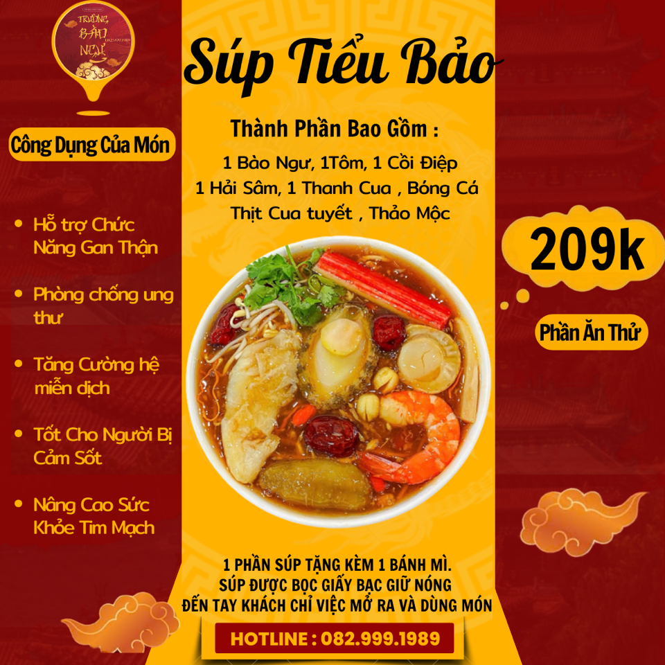 Tiểu bảo - Súp bào ngư phần ăn thử-duoc-ban-tai-SÚP BÀO NGƯ VI CÁ