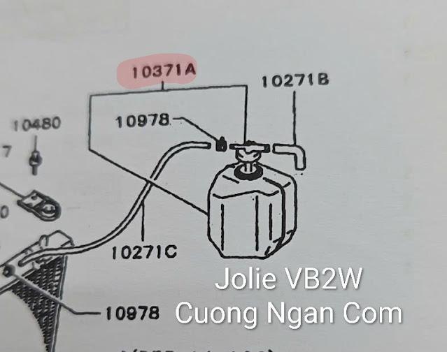 Bình nước phụ (Tank assy radiator condenser) Jolie VB2W MR312030-duoc-ban-tai-Công ty CP Cường Ngân Com