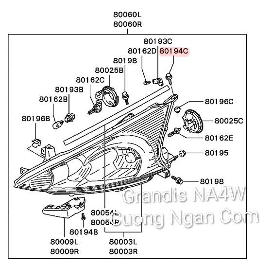 Bù lon vít (Screw rear bumper) Pajero V93,
Grandis NA4W,
MS450973-duoc-ban-tai-Công ty CP Cường Ngân Com