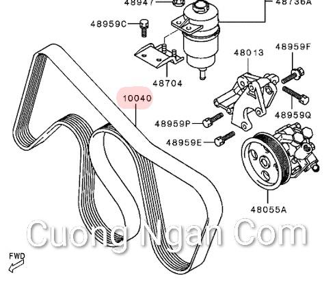 Dây đai máy phát - dây cua ro tổng (Belt alternator and other) pajero V73 V93 6G72
MN183597 / MZ690271 (7PK2415)-duoc-ban-tai-Công ty CP Cường Ngân Com