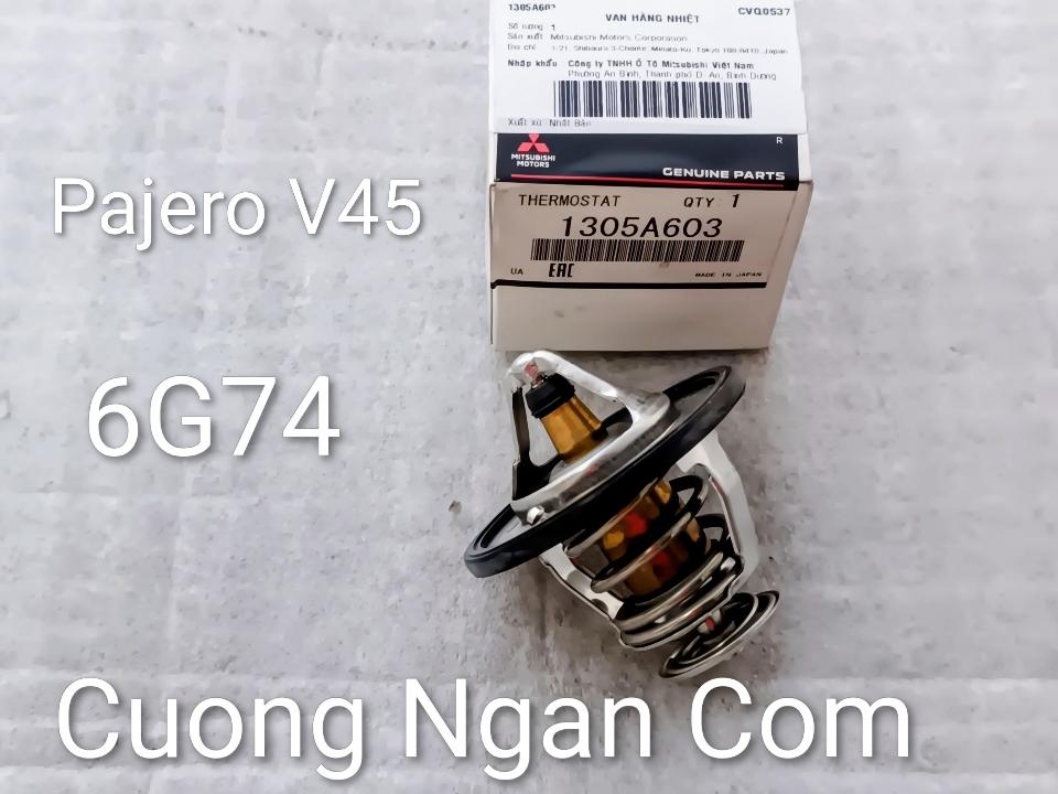 Van hằng nhiệt (Thermostat kit) Pajero V45 6G74 1305A603 (76,5 độ C)-duoc-ban-tai-Công ty CP Cường Ngân Com