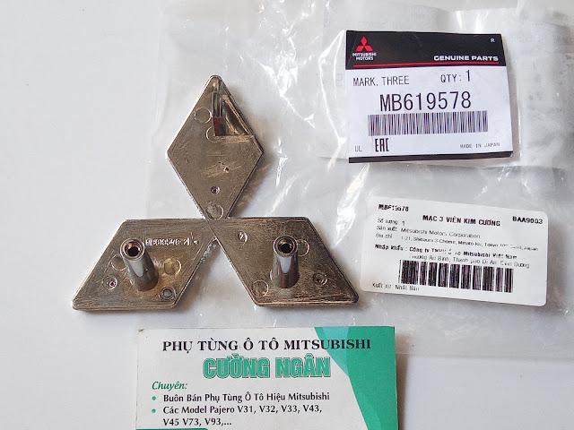 Logo Mitsubishi 3 viên kim cương mặt ga lăng trước (Mark three diamond) Pajero V31 V32 V33 V43 V45
MB619578-duoc-ban-tai-Công ty CP Cường Ngân Com
