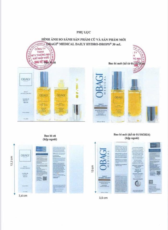 Serum cấp nước dưỡng ẩm phục hồi da Obagi Daily Hydro Drops (B3 Mẫu Mới) 30ml-duoc-ban-tai-Gom Order Authentic - Trang Nguyễn