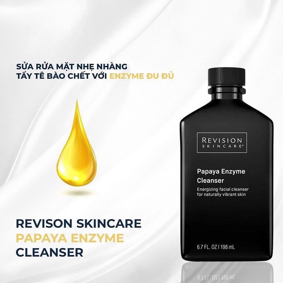 Sữa rửa mặt cân bằng độ ẩm Revision Skincare Papaya Enzyme Cleanser 198ml -duoc-ban-tai-Gom Order Authentic - Trang Nguyễn