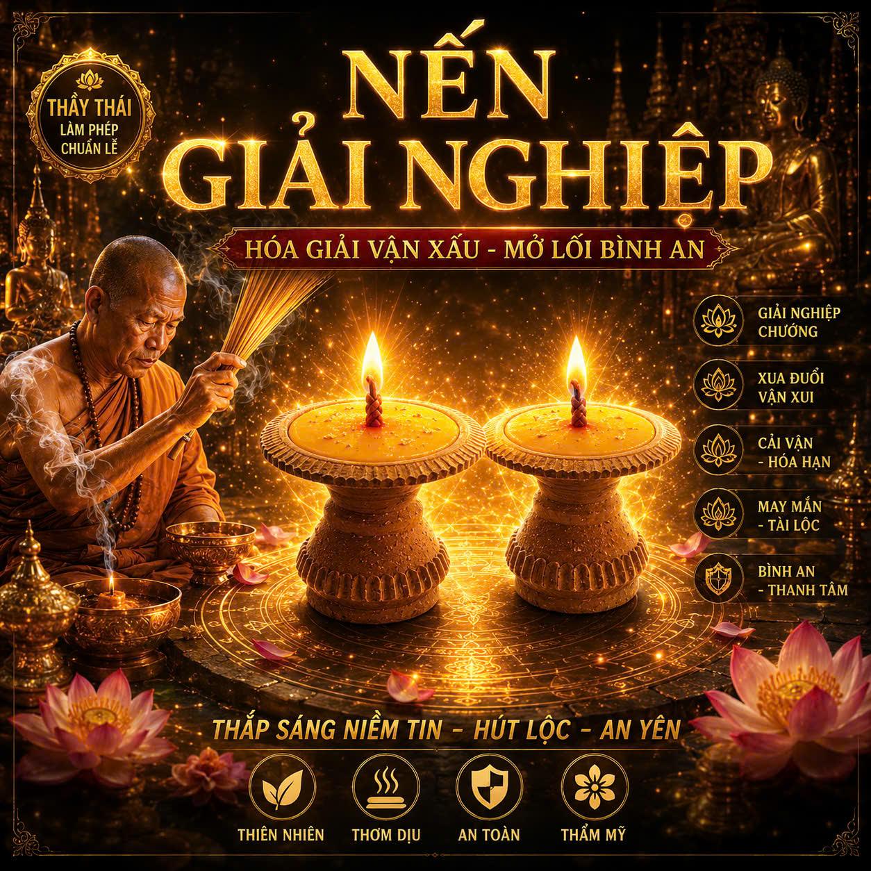 NẾN GIẢI NGHIỆP-duoc-ban-tai-Chili Amulet Tâm Linh Thái Lan