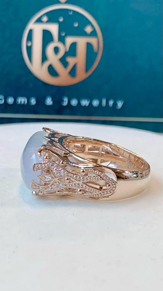 Nhẫn Yên ngựa nếp băng Jadeite A Myanmar -duoc-ban-tai-💎 T&T JEWELS 💎