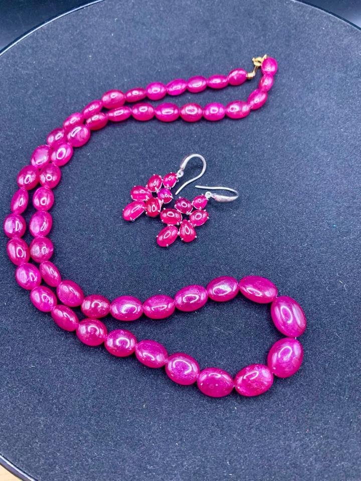 Set Chuỗi và hoa tai Ruby -duoc-ban-tai-💎 T&T JEWELS 💎