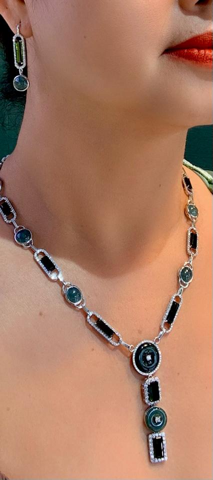 Set Tourmaline phối Jadeite A -duoc-ban-tai-💎 T&T JEWELS 💎