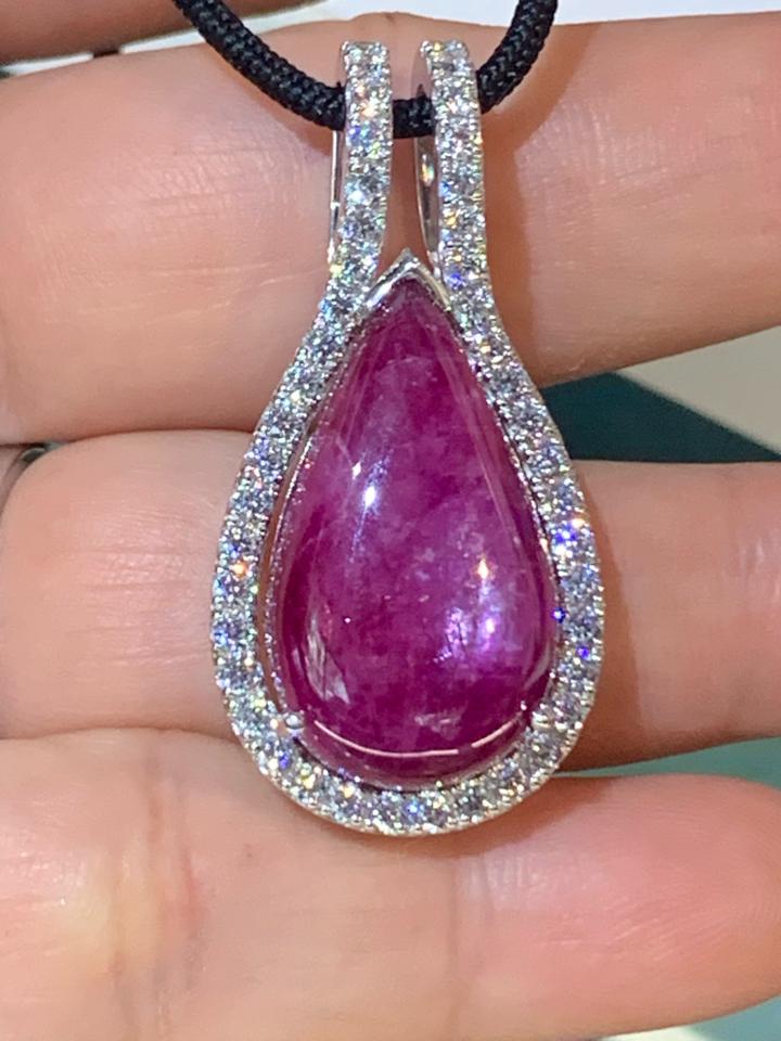 Mặt ruby giọt nước viền tấm -duoc-ban-tai-💎 T&T JEWELS 💎