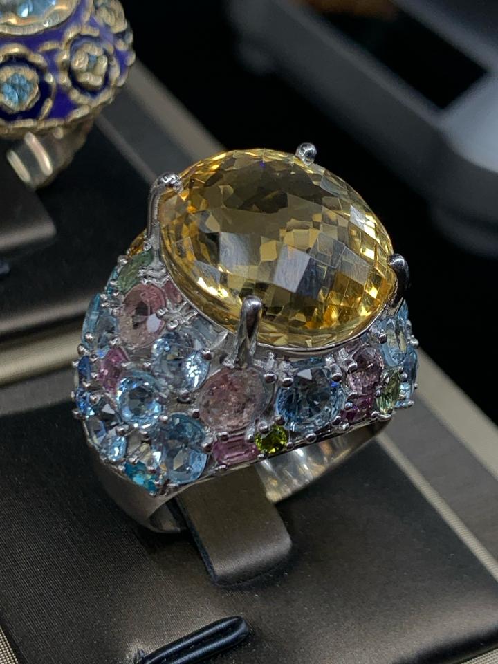 Nhẫn Cocktail ring THẠCH ANH vàng -duoc-ban-tai-💎 T&T JEWELS 💎