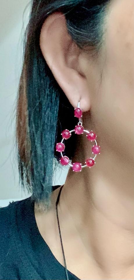 Hoa tai ruby shape tròn và trái tim-duoc-ban-tai-💎 T&T JEWELS 💎